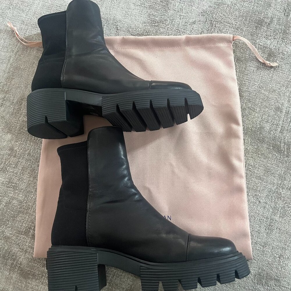 Stuart Weitzman Platform Slip-On Boots (Size 9)